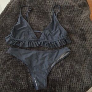 grey bathing suit